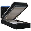 vidaXL Pat Ottoman cu Saltea și LED Negru 90 x 200 cm Catifea