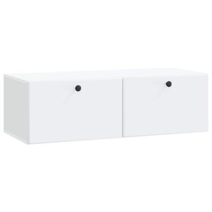 vidaXL Oglindă TV montată pe perete 98 x 41 x 30 cm Alb Lemn prelucrat