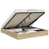 vidaXL Cadru de pat otoman Stejar Sonoma 203 x 180 x 25 cm