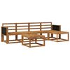 vidaXL Set de canapele de exterior 6 pcs natural Lemn Solid de Acacia