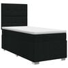 vidaXL Pat boxspring cu saltea cu headboard Negru 80 x 200 cm Țesătură