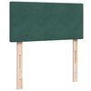 vidaXL Pat box spring cu saltea, verde închis, 90x200 cm, catifea
