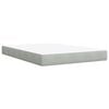 vidaXL Pat box spring cu saltea, gri deschis, 140x190 cm, catifea