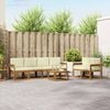 vidaXL Set de canapele de exterior cu pernă 7 pcs Natural și Crem