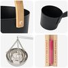 vidaXL Set de accesorii pentru saună 5 pcs Negru