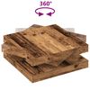 vidaXL Măsuță cafea rotativă 360 grade, lemn vechi 90x90x34,5 cm