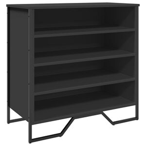 vidaXL Pantofar, negru, 80x38x78 cm, lemn prelucrat