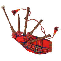 vidaXL Cimpoi scoțian pentru copii Great Highland tartan, roșu