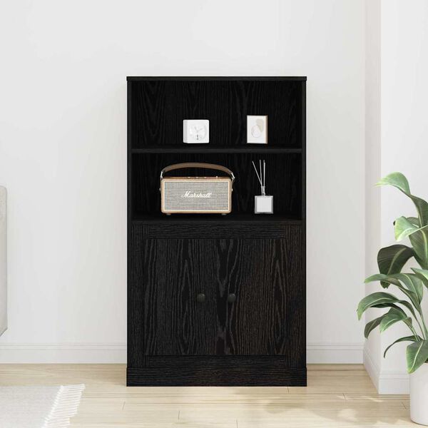 vidaXL Highboard Stejar Negru 60 x 35.5 x 103.5 cm Lemn compozit