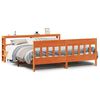vidaXL Cadru de pat fără saltea, maro ceruit 200x200 cm lemn masiv pin