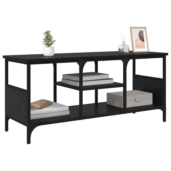 vidaXL Cabinet TV Stejar Negru 100 x 35 x 45 cm