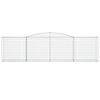 vidaXL Coșuri gabion arcuite 20 buc, 400x50x100/120 cm fier galvanizat