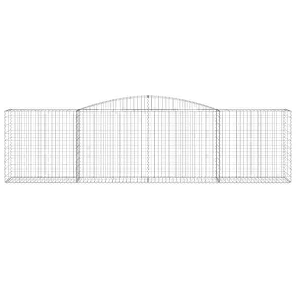 vidaXL Coșuri gabion arcuite 20 buc, 400x50x100/120 cm fier galvanizat