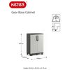 Keter Dulap de depozitare mic Gear, negru și gri, 97 cm