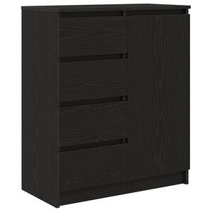 vidaXL Bufetă cu sertare Stejar negru 71x35x84 cm Lemn prelucrat