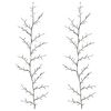 vidaXL Decorațiune de Crăciun salcie cu LED-uri 2 buc. Negru 180 cm