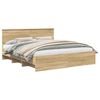 vidaXL Cadru de pat Stejar Sonoma 200 x 200 cm Lemn compozit
