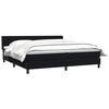 vidaXL Pat box spring cu saltea, negru, 200x210 cm, catifea