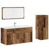 vidaXL Set mobilier de baie, 3 piese, lemn vechi, lemn prelucrat
