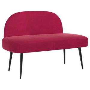 vidaXL Bancă tapițată cu spătar bordo 110 x 60 x 76 cm Catifea