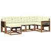 vidaXL Set de canapele de exterior 6 buc. Natural și Crem