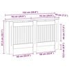 vidaXL Capac pentru radiator Alb lucios 152 x 19 x 81,5 cm
