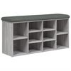 vidaXL Bancă de pantofi, gri sonoma, 102x32x50 cm, lemn prelucrat