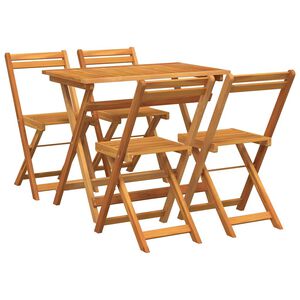 vidaXL Set bistro 5 buc. Ulei Natural Lemn Solid de Acacia