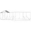 vidaXL Padoc de exterior cu acoperiș argintiu 6x6x2,5m oțel galvanizat