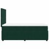 vidaXL Pat box spring cu saltea, verde &icirc;nchis, 90x200 cm, catifea
