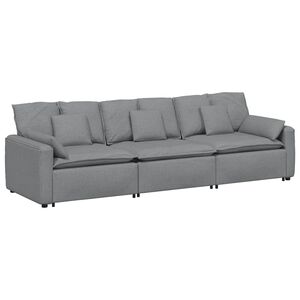 vidaXL Canapea modulară cu perne, gri deschis