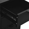 vidaXL Servantă, negru, 75x35x70 cm, oțel și sticlă securizată