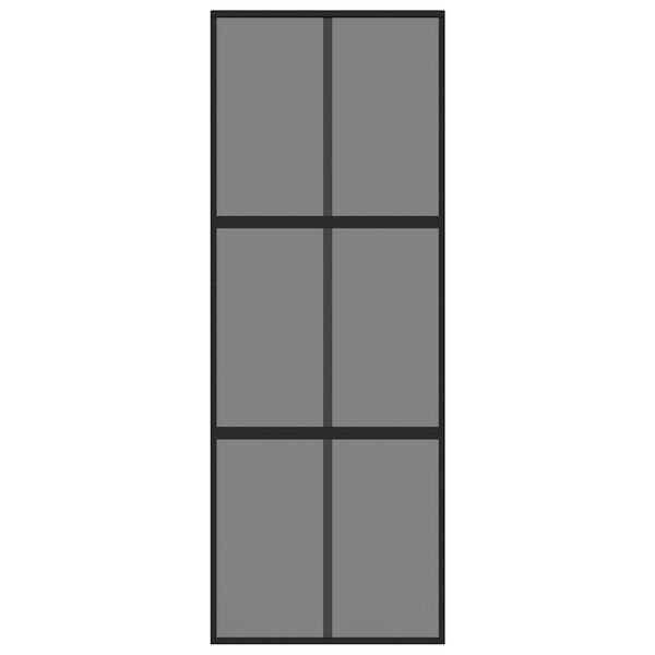 vidaXL Ușă glisantă, negru, 76x205 cm, sticlă securizată și aluminiu