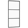 vidaXL Ușă glisantă cu set de feronerie neagră 90x205 cm Sticlă ESG
