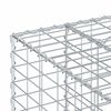 vidaXL Pat ridicat din gabion Argintiu 180 x 60 x 55 cm