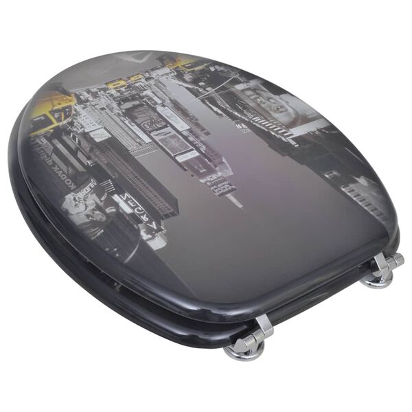 vidaXL Capace WC, 2 buc., MDF, model New York