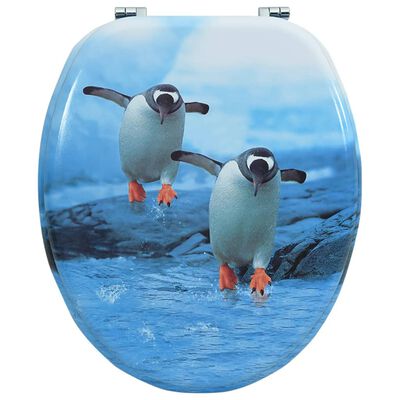 vidaXL Capac WC, MDF, model pinguini