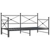 vidaXL Pat de zi cu căuț fără saltea Negru 100x200 cm Oțel