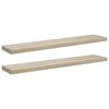 vidaXL Rafturi perete suspendate, 2 buc., stejar, 120x23,5x3,8 cm, MDF