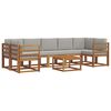 vidaXL Set de canapele de exterior 8 pcs Gri natural și deschis