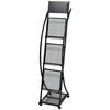 vidaXL Raft reviste 40 x 32 x 131 cm, negru, A4
