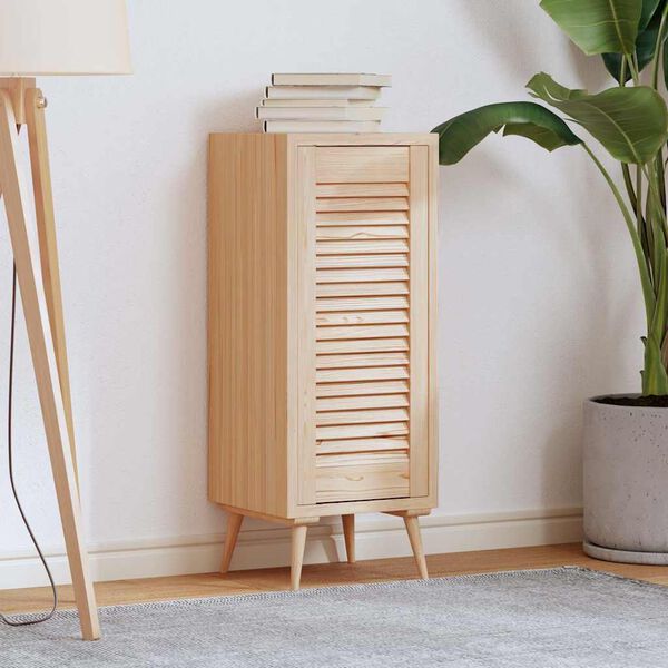 vidaXL Ușă de dulap cu grilaj 69x29,5 cm din lemn masiv de pin