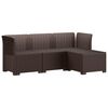 vidaXL Sofa de Grădină 4-Locuri Aspect Ratan PP Maro