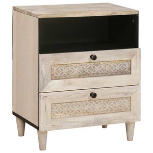 vidaXL Dulap de noapte Alb 50 x 33 x 62 cm Lemn prelucrat