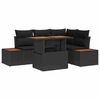 vidaXL Set de canapele pentru grădină 5 pcs Negru Rattan poli