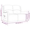 vidaXL Fotoliu rabatabil de masaj, 2 locuri, gri deschis, textil