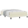 vidaXL Cadru de pat cu saltea Crem 160 x 200 cm țesătură