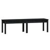 vidaXL Bancă grădină 2 locuri, negru, 159,5x44x45cm, lemn masiv de pin