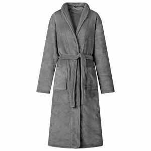 vidaXL Robe fără glugă Gri &icirc;nchis s Flanelă