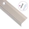vidaXL Profile trepte &icirc;n formă de L, 15 buc. șampanie 100 cm aluminiu